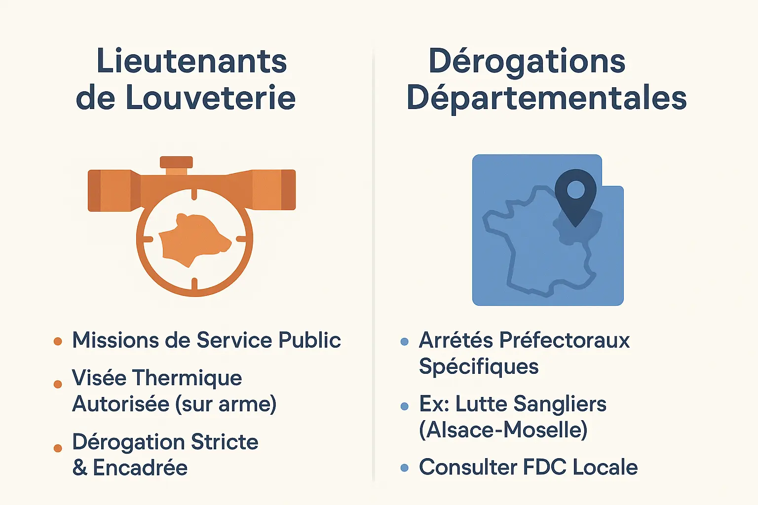 Illustration des exceptions d'utilisation des appareils thermiques en chasse